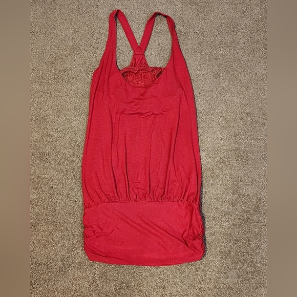 Red Halter Lace Tunic, Women's XS - Picture 2 of 7